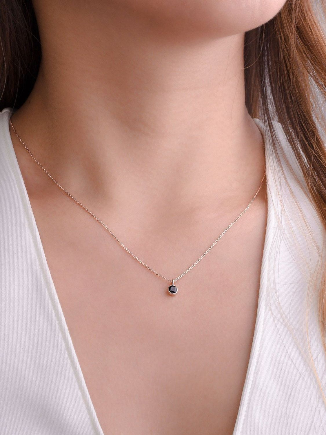 Noir Drop – 925 Silver Black CZ Necklace