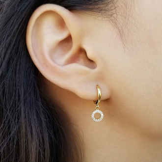 Celeste Loop – 925 Silver Circle Drop Earrings