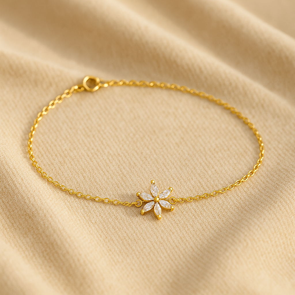 Dewdrop Daisy Silver Bracelet