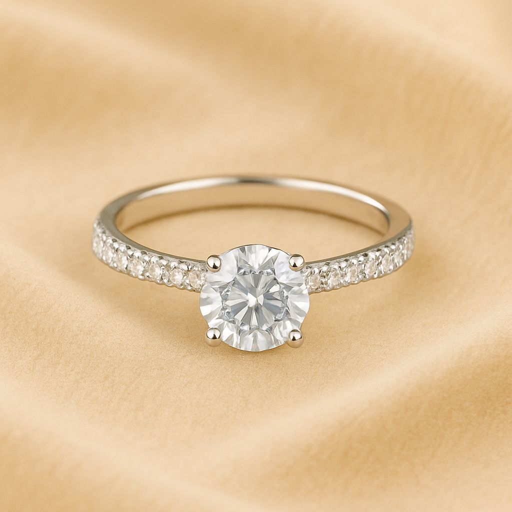 Aazorte Solitaire Spark Ring