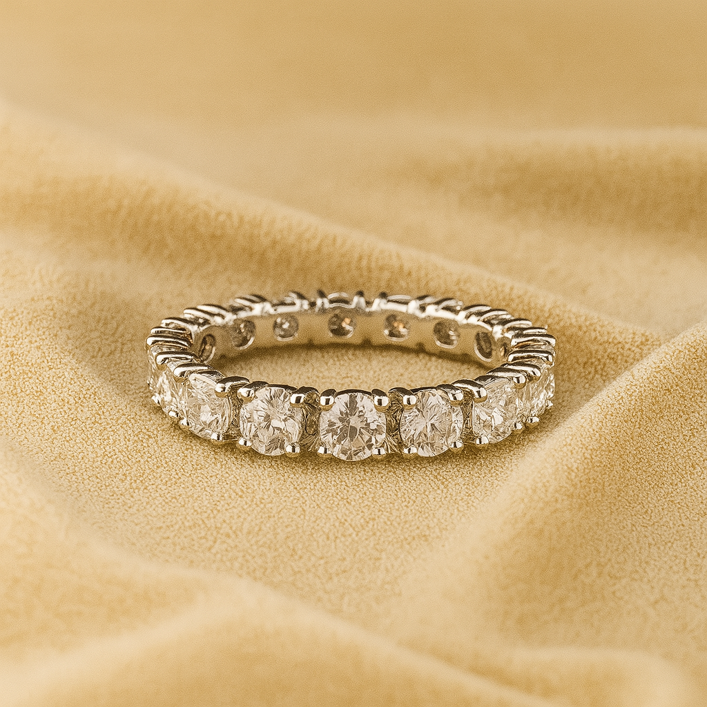 Aazorte Silver Tennis Ring