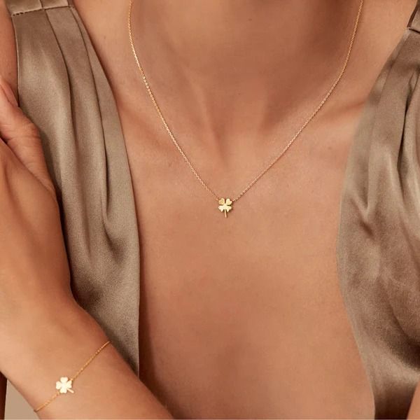 Four-Leaf Clover Pendant Chain – 925 Silver