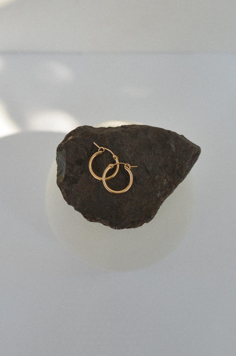 Golden Glow Hoops – Silver Gold Plated Earrings