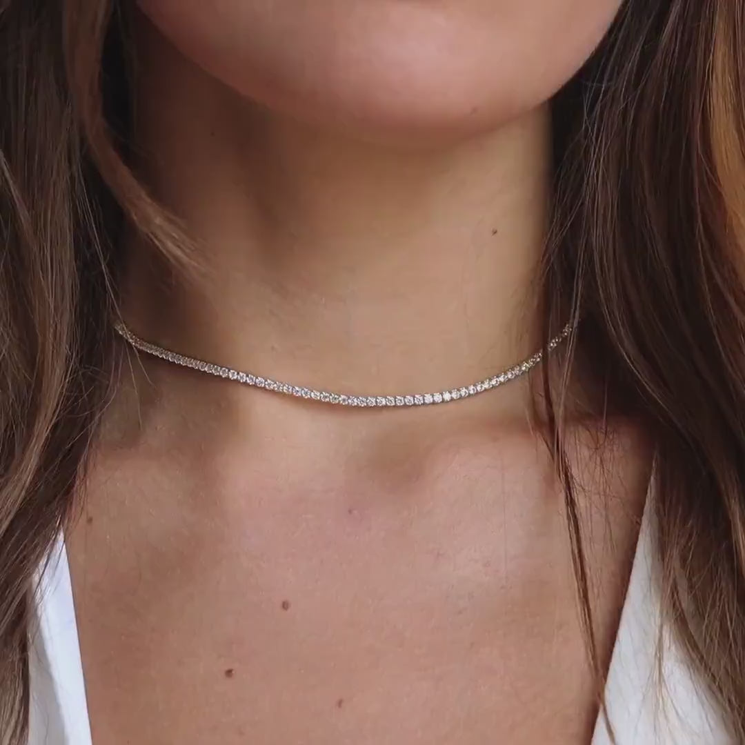 Lustra 925 Silver Tennis Choker